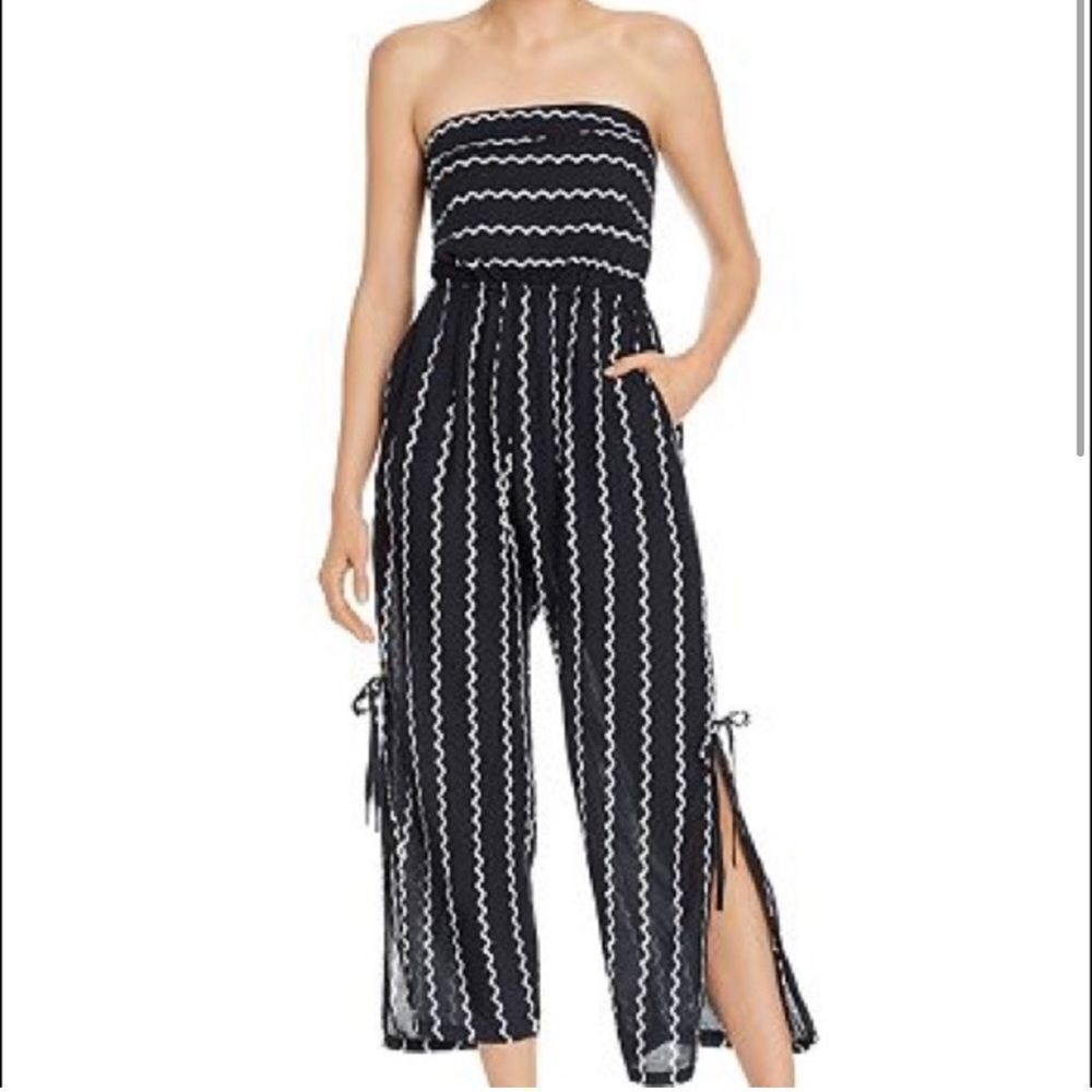 Tiare Hawaii Osaka Jumpsuit Rayon Zigzag Pattern Lightweight Summer ONE SIZE